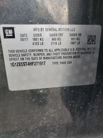 2017 CHEVROLET MALIBU LT  