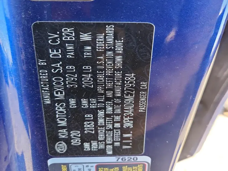 2021 KIA FORTE GT LINE  