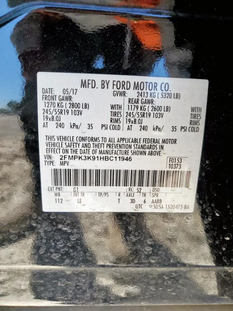 2017 FORD EDGE TITANIUM  