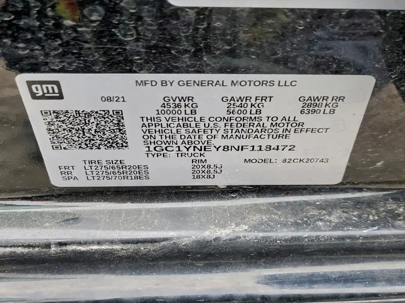 2022 CHEVROLET SILVERADO K2500 HEAVY DUTY LT  