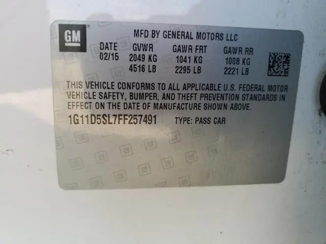 2015 CHEVROLET MALIBU 2LT  