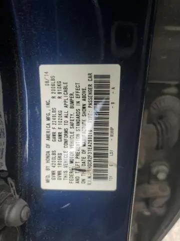 2014 HONDA ACCORD LX  