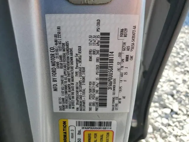 2016 FORD FUSION S HYBRID  