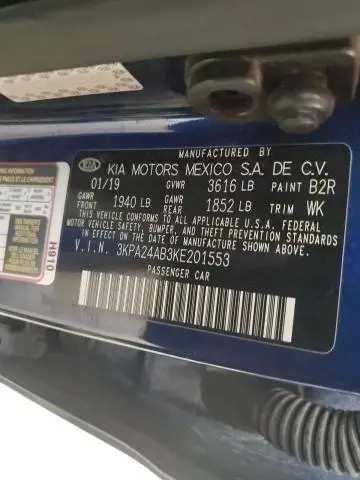 2019 KIA RIO S  
