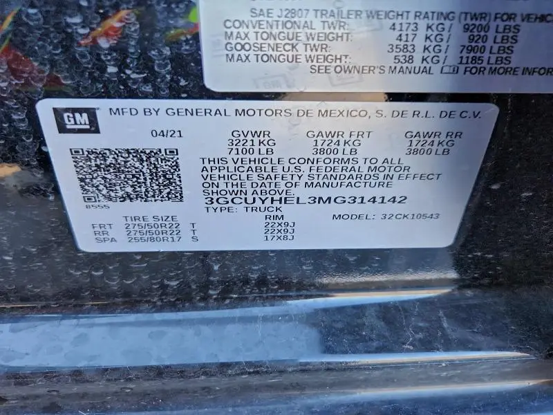 2021 CHEVROLET SILVERADO K1500 HIGH COUNTRY  