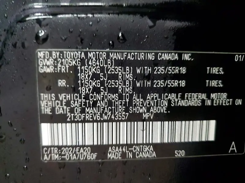 2018 TOYOTA RAV4 LIMITED  