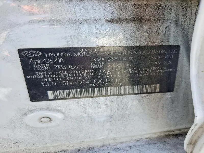 2018 HYUNDAI ELANTRA SE  