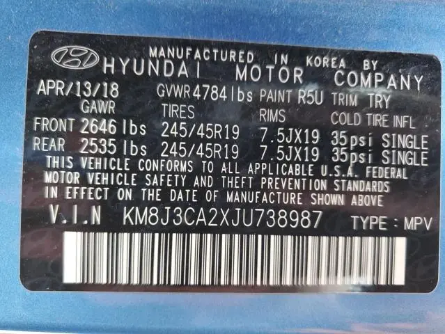 2018 HYUNDAI TUCSON VALUE  