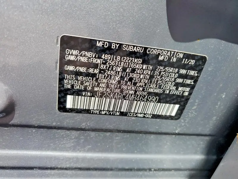 2021 SUBARU FORESTER SPORT  