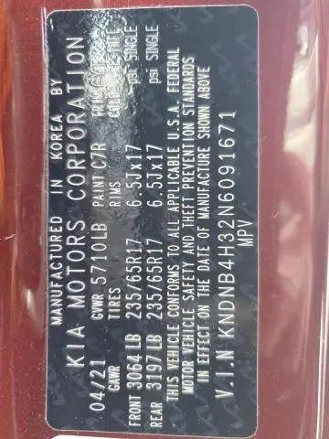 2022 KIA CARNIVAL LX  