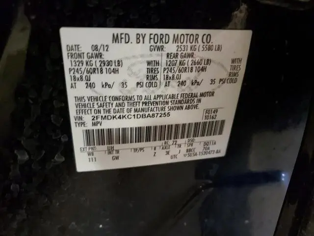 2013 FORD EDGE LIMITED  