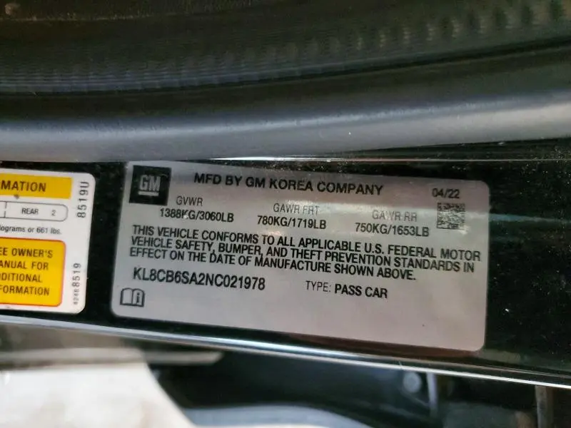 2022 CHEVROLET SPARK LS  