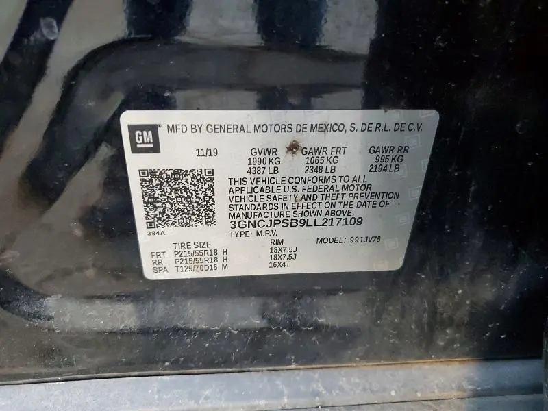 2020 CHEVROLET TRAX 1LT  