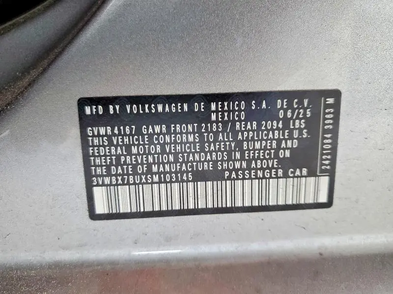 2025 VOLKSWAGEN JETTA SPORT  