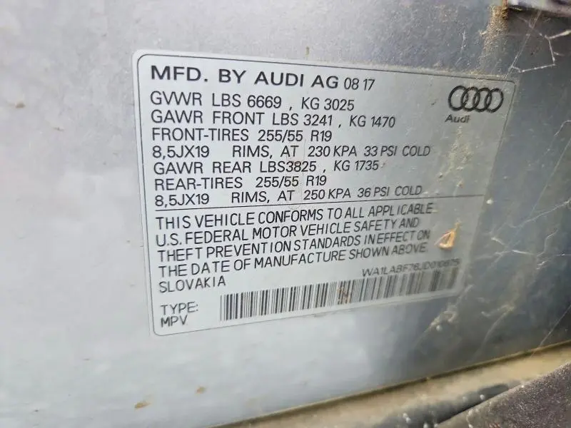 2018 AUDI Q7 PREMIUM PLUS  
