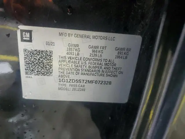 2021 CHEVROLET MALIBU LT  