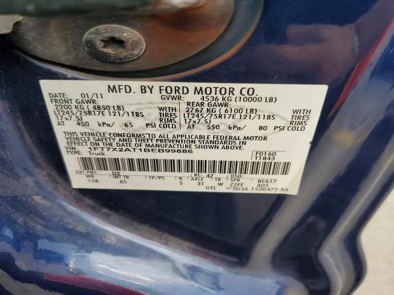 2011 FORD F250 SUPER DUTY  