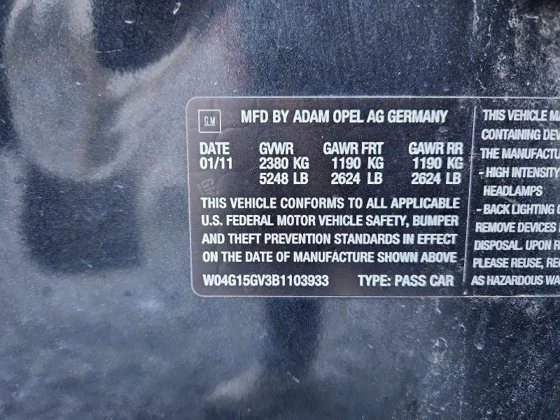 2011 BUICK REGAL CXL  