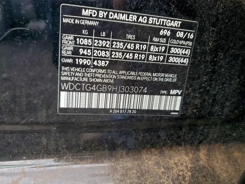 2017 MERCEDES-BENZ GLA 250 4MATIC  