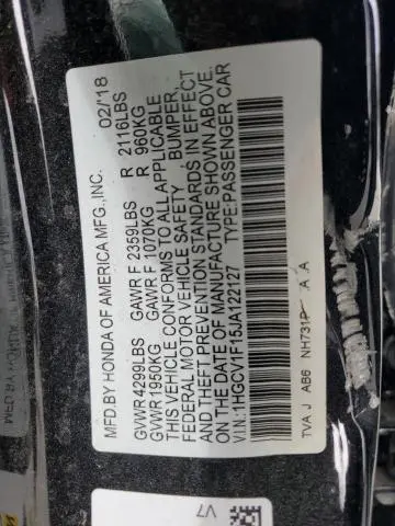 2018 HONDA ACCORD LX  