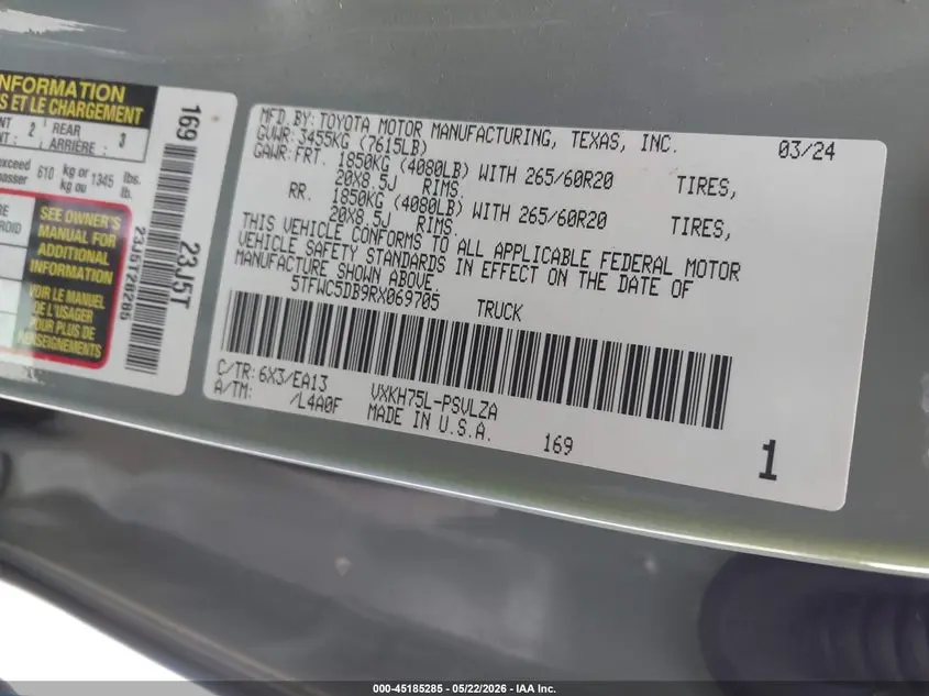 2024 TOYOTA TUNDRA HYBRID LIMITED 4WD