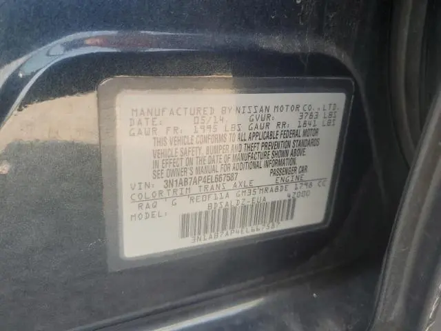 2014 NISSAN SENTRA S  