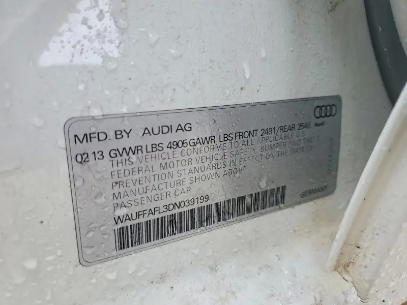 2013 AUDI A4 PREMIUM PLUS  