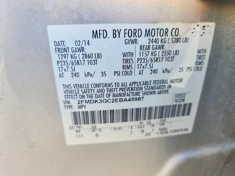 2014 FORD EDGE SE  