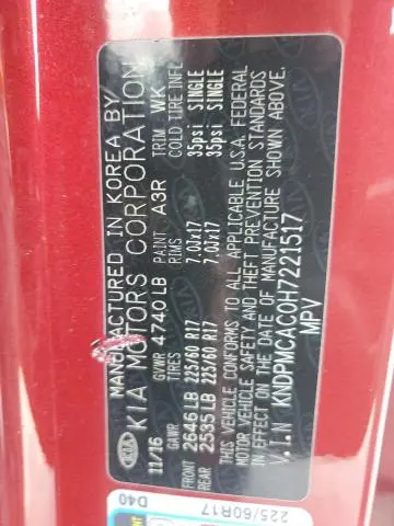 2017 KIA SPORTAGE LX  