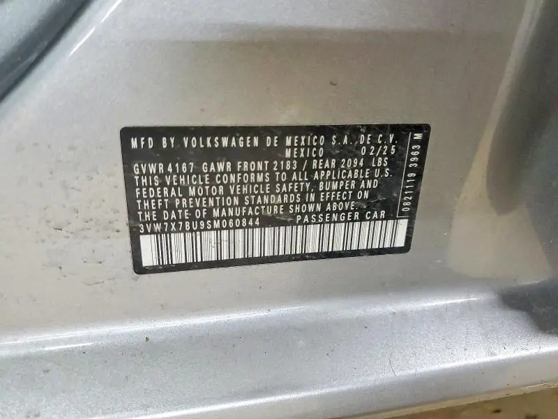 2025 VOLKSWAGEN JETTA SE  