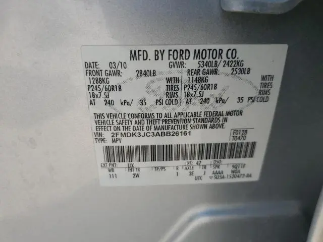 2010 FORD EDGE SEL  