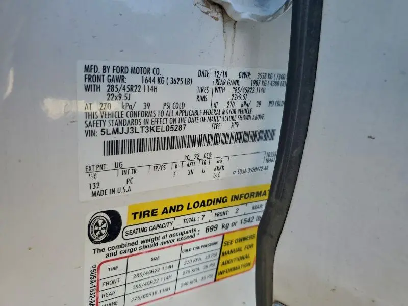 2019 LINCOLN NAVIGATOR L RESERVE  