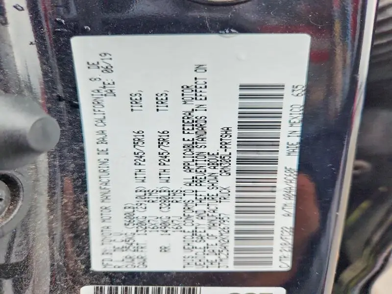 2019 TOYOTA TACOMA   