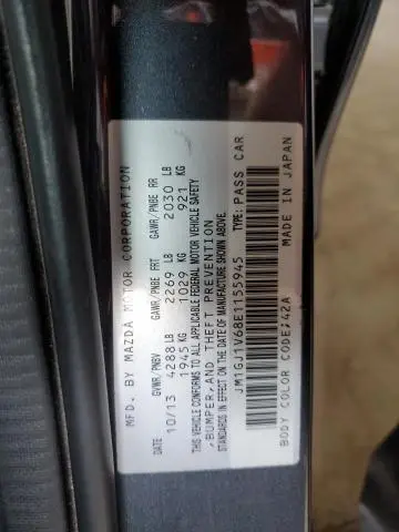 2014 MAZDA 6 TOURING  