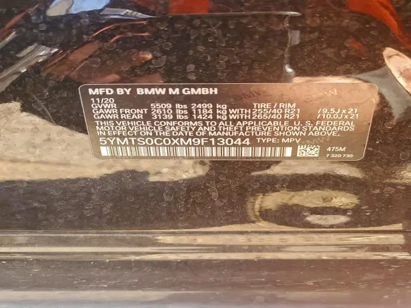 2021 BMW X3 M COMPETITION  