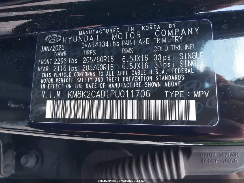 2023 HYUNDAI KONA SE