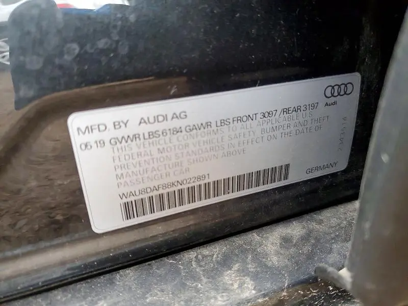 2019 AUDI A8 L  