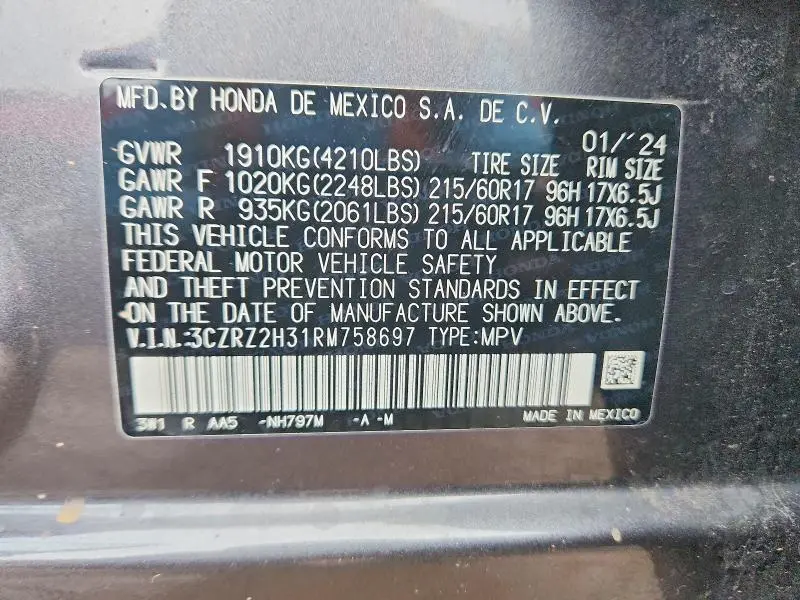 2024 HONDA HR-V LX  
