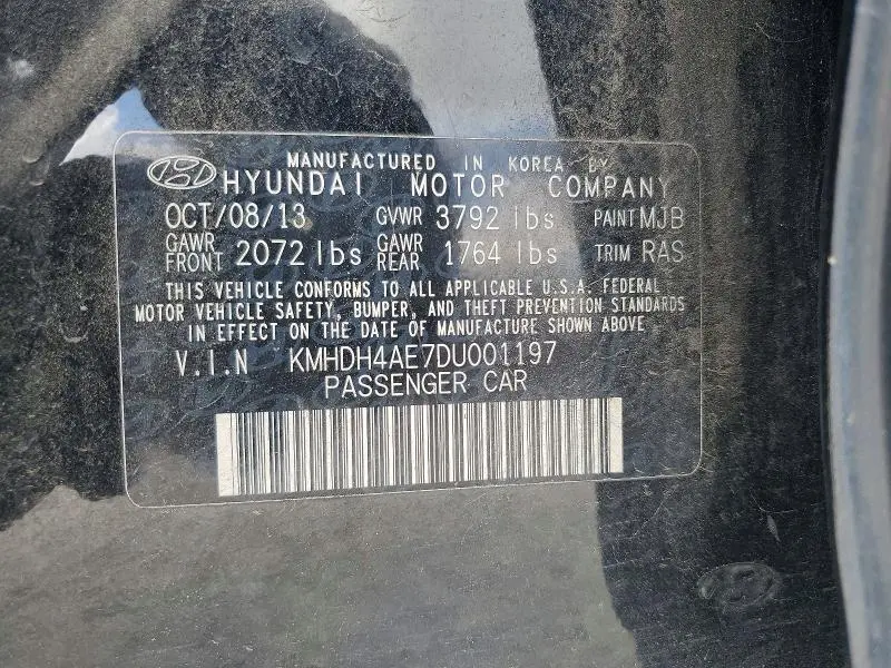 2013 HYUNDAI ELANTRA GLS  