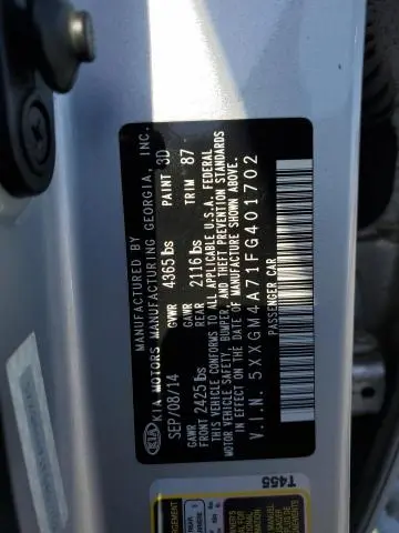 2015 KIA OPTIMA LX  