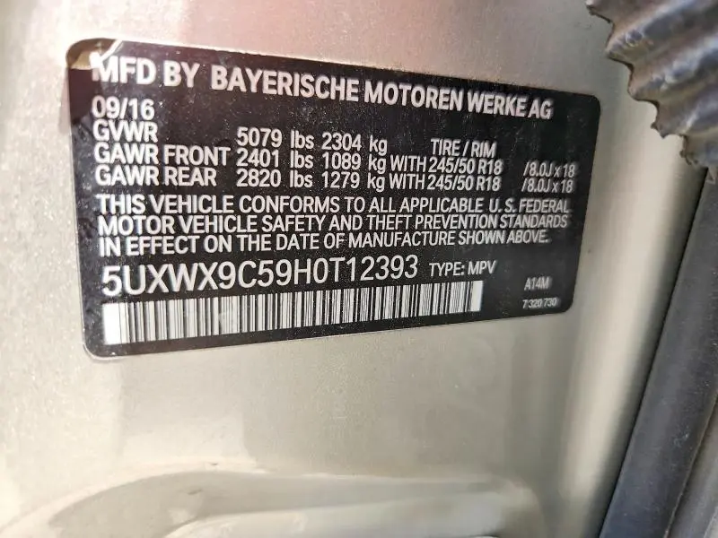 2017 BMW X3 XDRIVE28I  