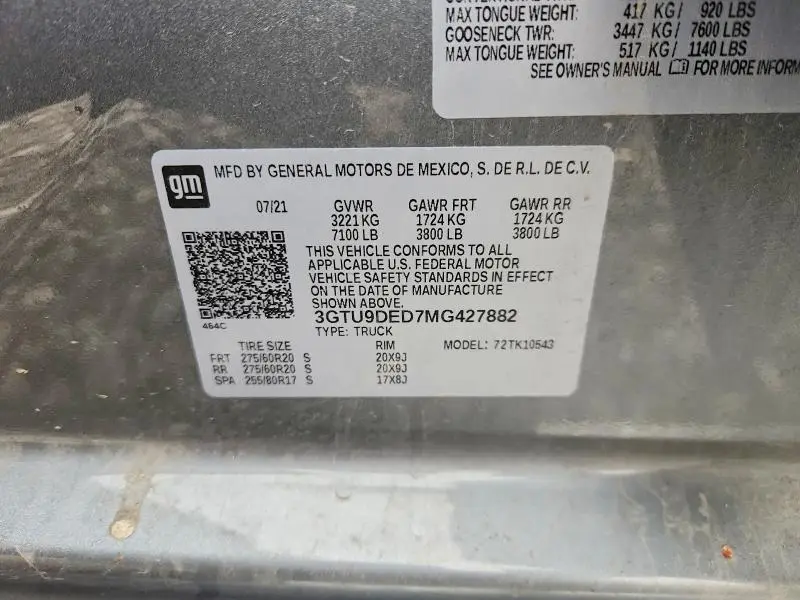 2021 GMC SIERRA K1500 SLT  
