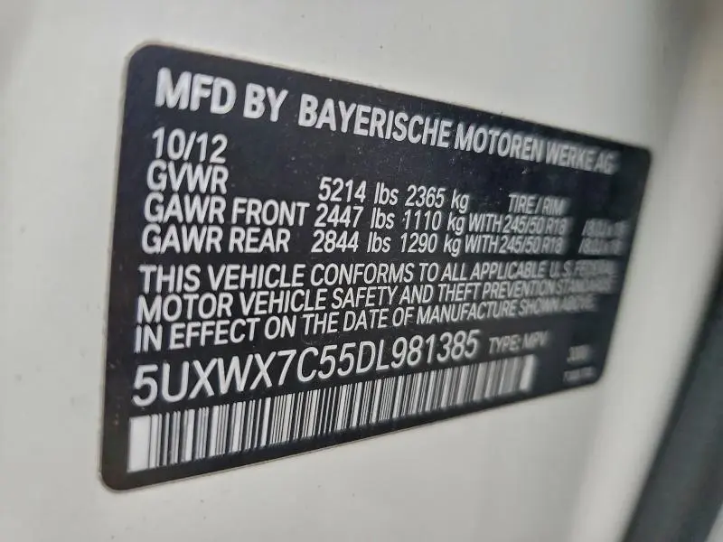 2013 BMW X3 XDRIVE35I  