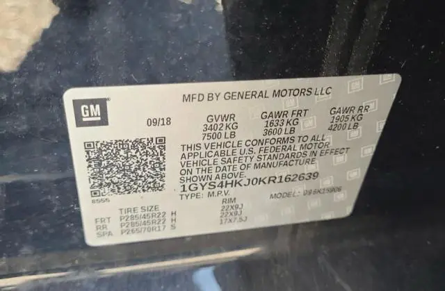 2019 CADILLAC ESCALADE ESV LUXURY  