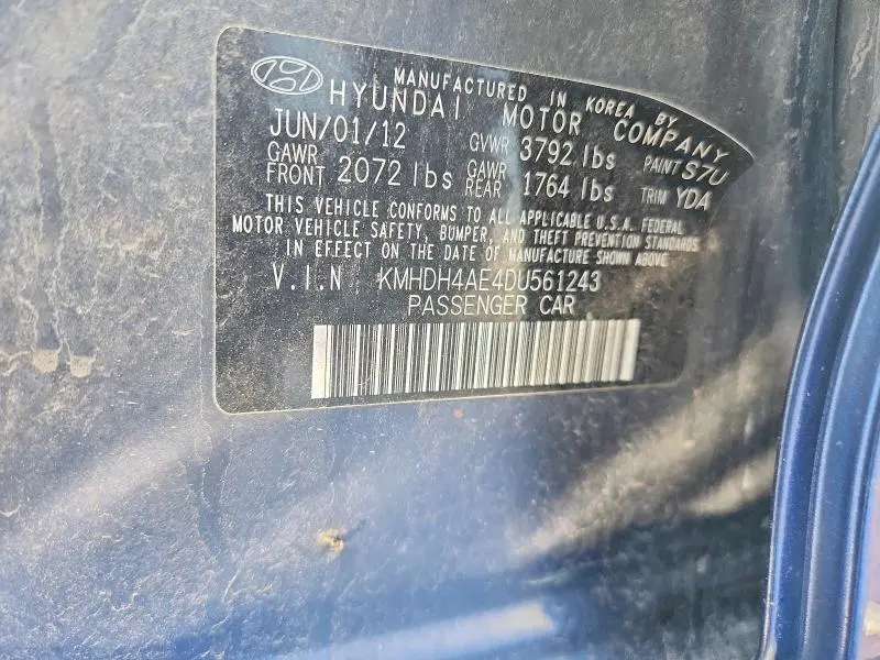 2013 HYUNDAI ELANTRA GLS  