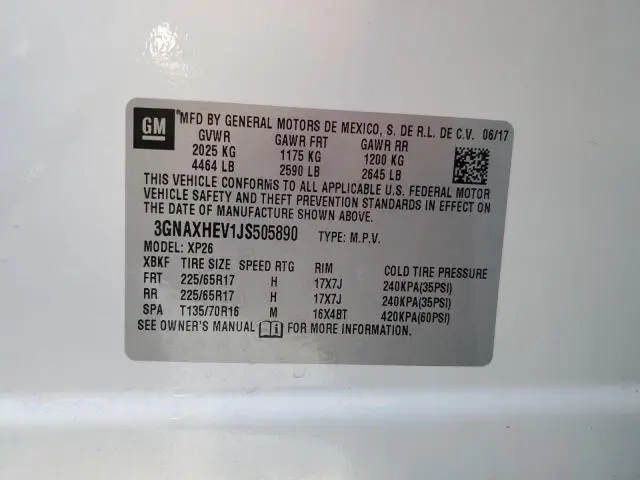 2018 CHEVROLET EQUINOX LS  