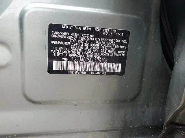 2016 SUBARU FORESTER 2.5I PREMIUM  