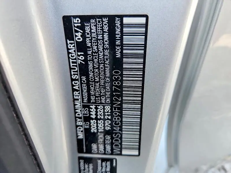 2015 MERCEDES-BENZ CLA 250 4MATIC  