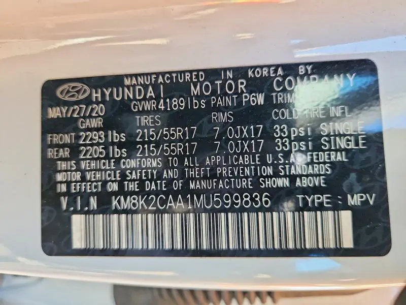 2021 HYUNDAI KONA SEL  