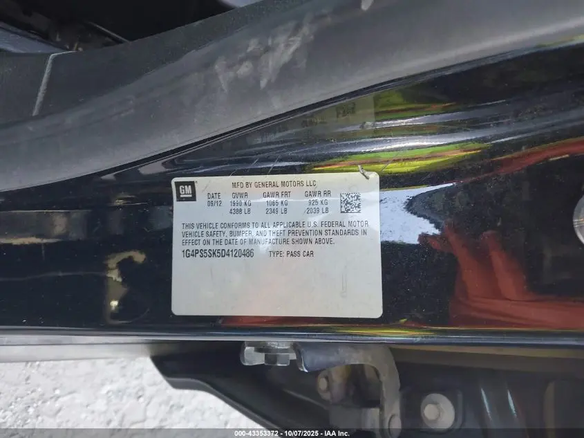 2013 BUICK VERANO LEATHER GROUP